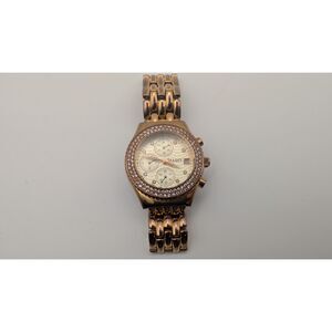 Stauer Women's Gold Watch With Crystals  untested